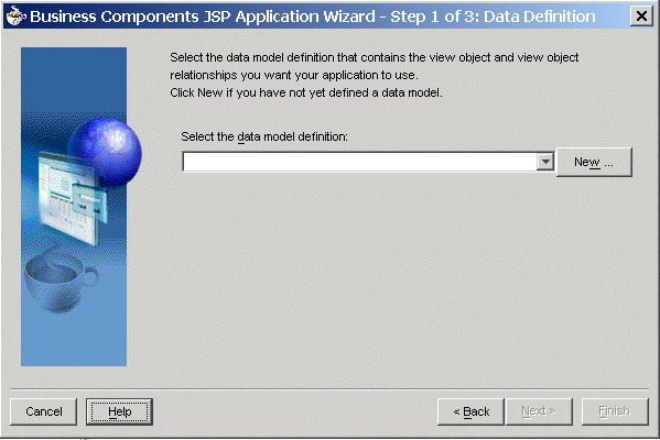 The Data Definition dialog. The Data Definition dialog.