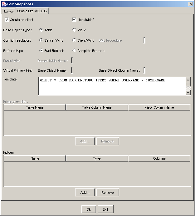 Use this dialog to specify your SQL statement.