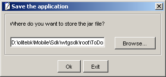 Use this dialog to locate your jar file.