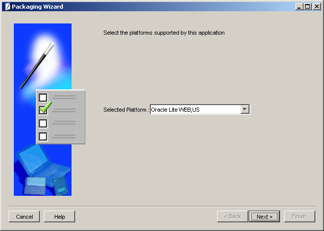 Use this panel to select a mobile platform.