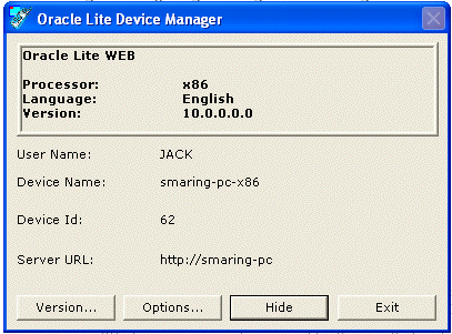 Oracle Lite Device Manager Oracle Lite Device Manager