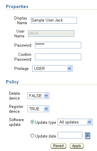 The Add User page.