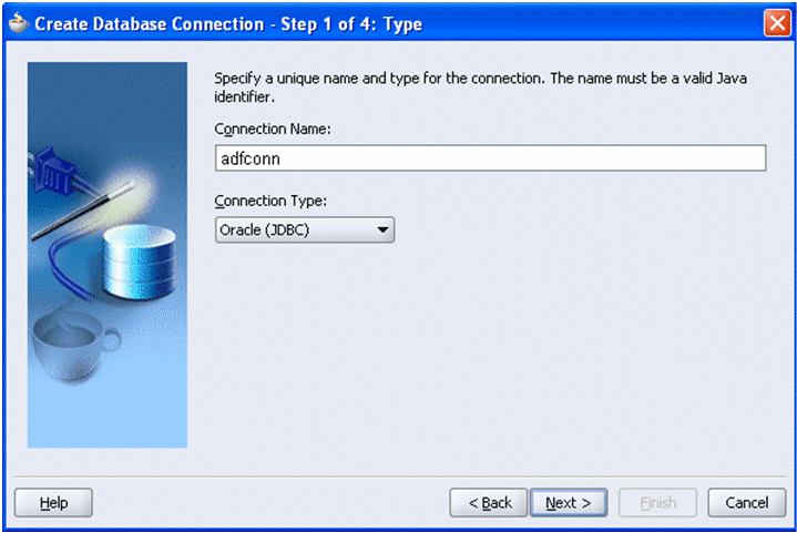 Step 1 of the connection wizard Step 1 of the connection wizard