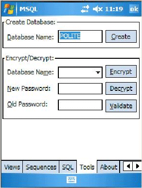 mSQL UI mSQL UI