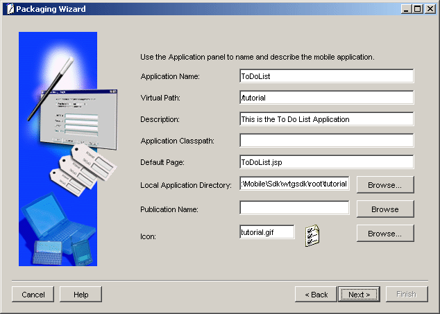 Use this panel to describe your mobile application.