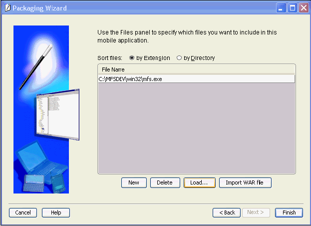 Files panel