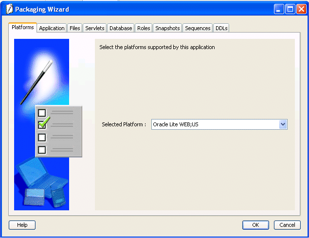 Use this panel to select a mobile platform.