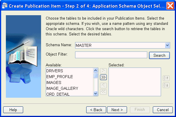 Select tables for publication Select tables for publication