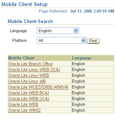 Mobile Client Setup