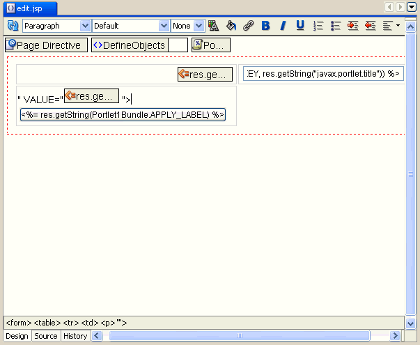 This figure shows edit.jsp with the added field. This figure shows edit.jsp with the added field.