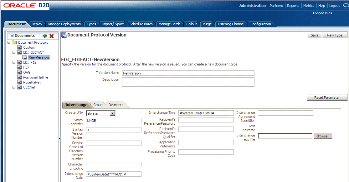 Input the document version Input the document version