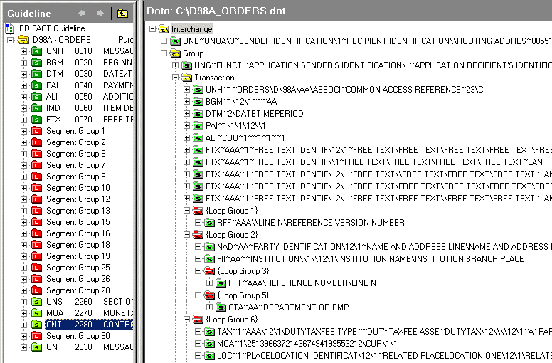 Document editor - the DAT file Document editor - the DAT file