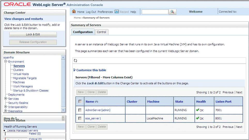 Weblogic Console Weblogic Console