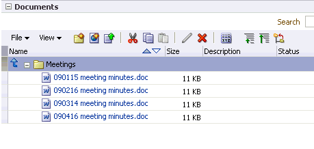 Functional Specs folder listed as top folder Functional Specs folder listed as top folder