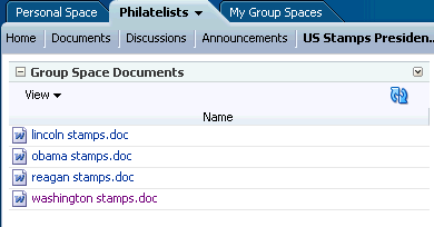 Group Space Documents task flow Group Space Documents task flow
