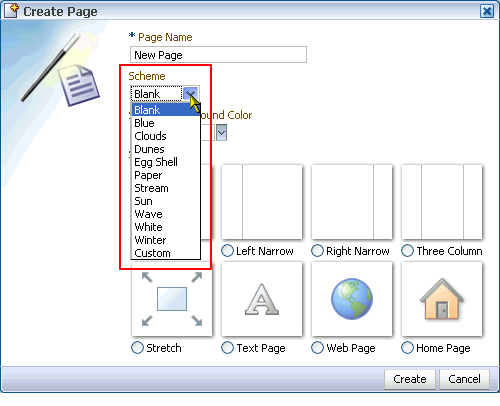 Scheme menu