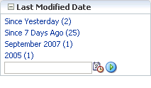 Last Modified Date box on Search Results page Last Modified Date box on Search Results page