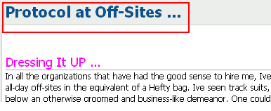 Blog title