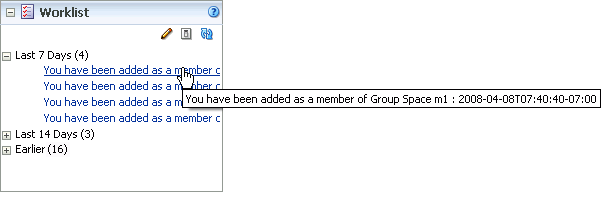 Selecting a Worklist item Selecting a Worklist item