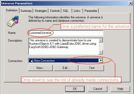 Selecting the DSN Connection