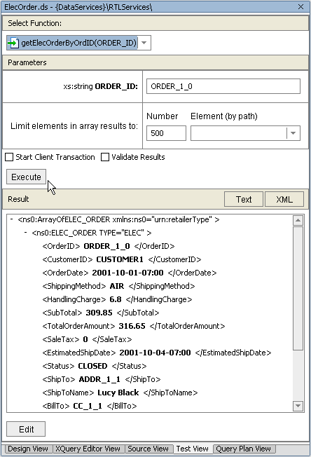 Executing a simple parameterized query