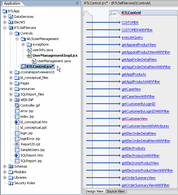 Design View of RTLControl Design View