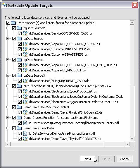 Data Services Metadata to be Updated