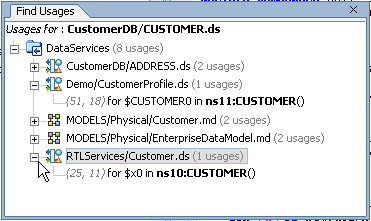 Usages of the Customer Data Service in the RTLAPP