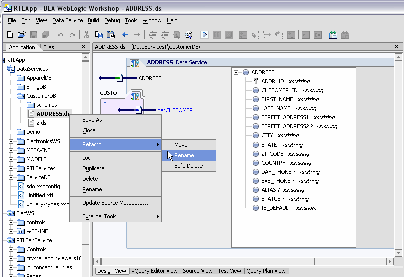 Refactoring Options Available for the RTLApp's Address Data Service