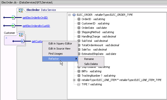 Refactoring a Data Service Function