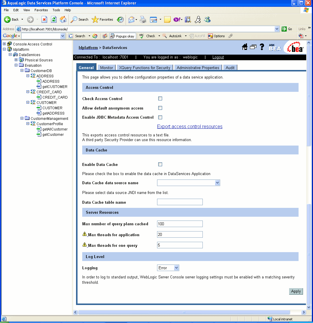 Enabling Results Caching for an Application
