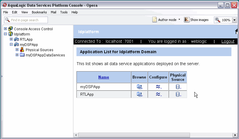 AquaLogic Data Services Platform-Enabled Applications in a AquaLogic Data Services Platform-Provisioned Domain