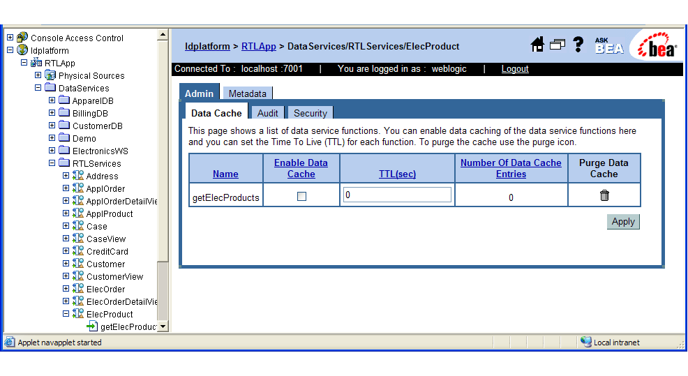 Purging the Cache for a Function