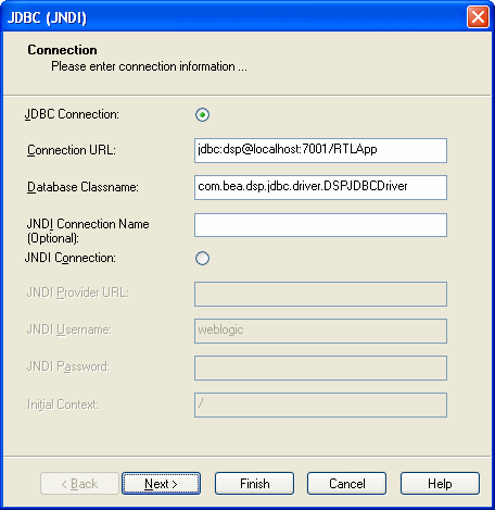 Connection Dialog Box