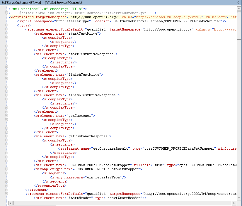 Generated WSDL in WebLogic Workshop