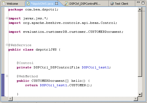 Invoking a Method through Data Service Control