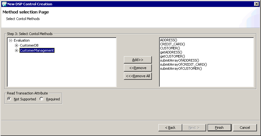 Method Selection Page Dialog Box