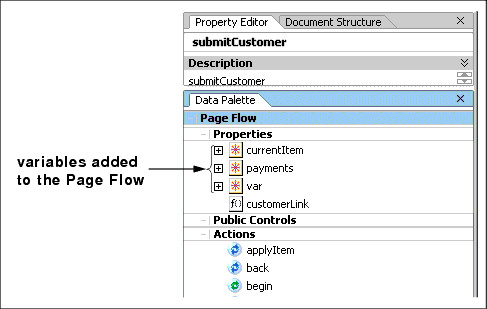 Page Flow Variables for XMLBean Objects