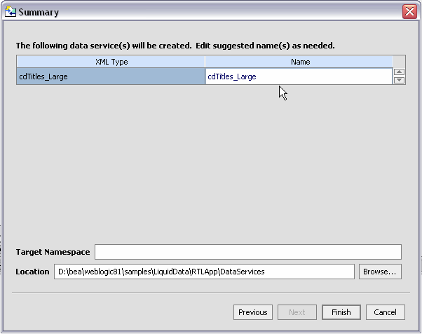 Delimited Document Imported Data Summary Screen