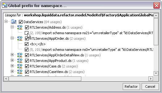 List of Prefix Bindings Potentially Affected by a Global Prefix Change