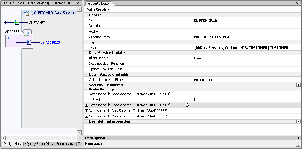 Data Service Allowing Updates and Optimistic Locking on Selected Fields
