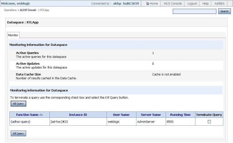 Monitoring the Status of Active Ad Hoc Queries