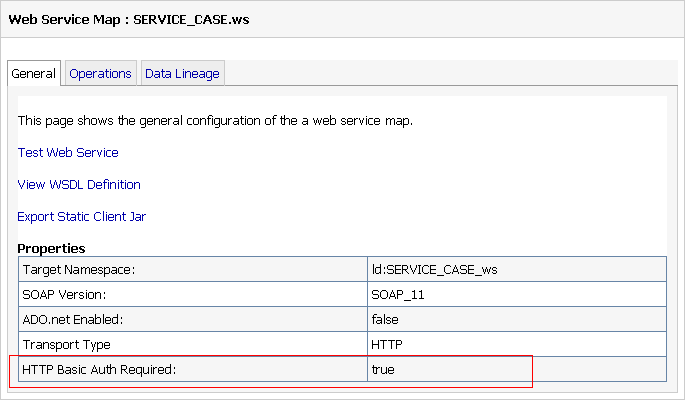 Basic Auth Required Property Information in Service Explorer