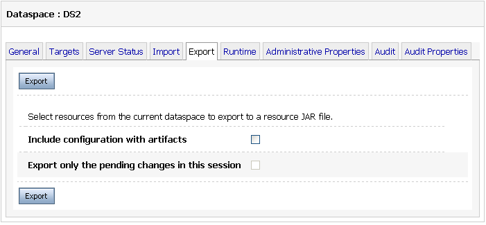 Export Tab