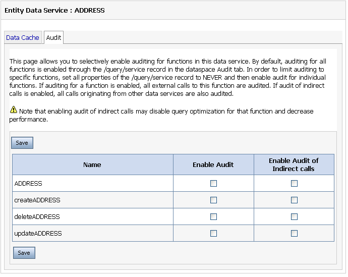 Enabling Auditing for Individual Functions