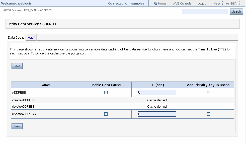 Enabling Caching by Function