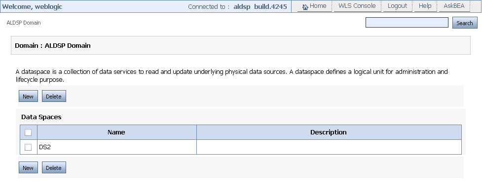 Creating a New Dataspace