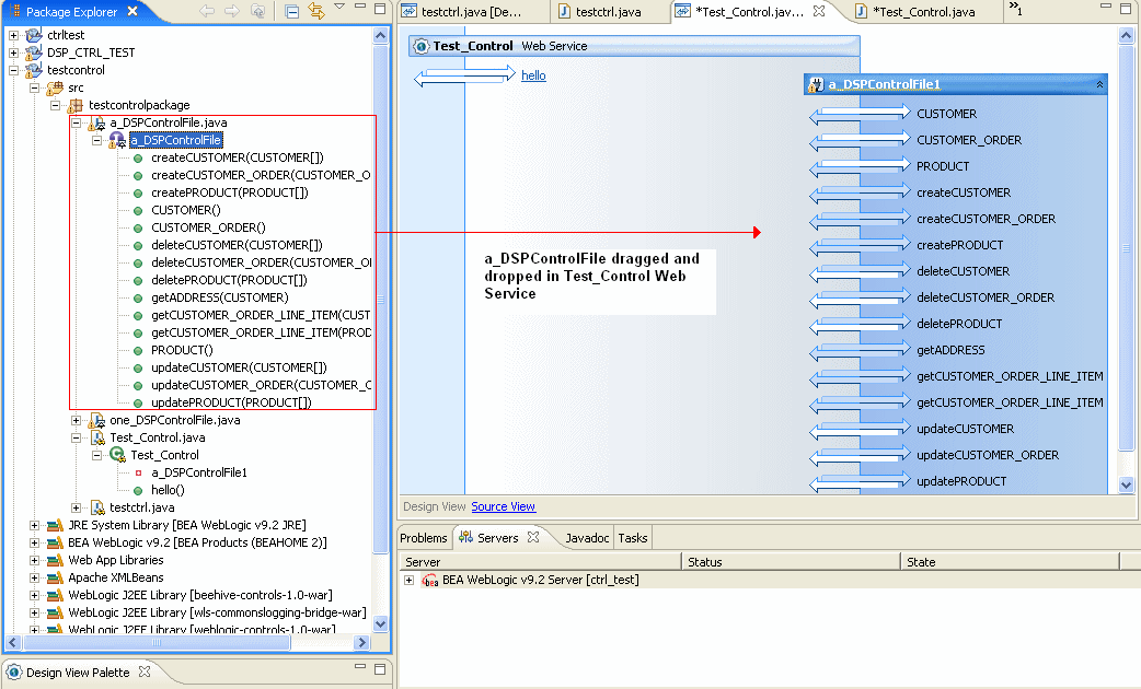 ALDSP Control File Added to WebLogic Web Service
