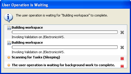Dataspace Project Build Status Message Box