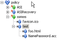 Resources Tree for the IIS Web Server